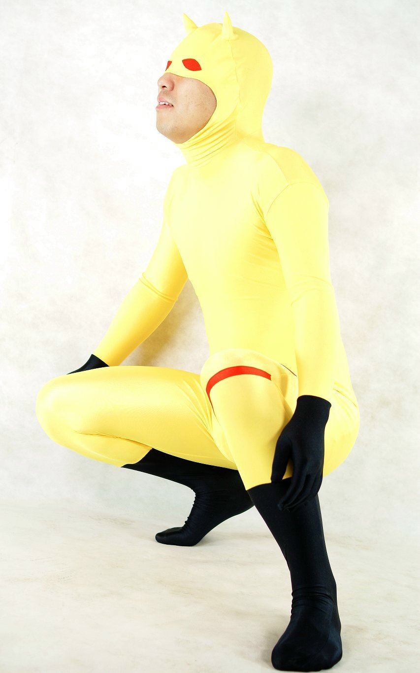 Yellow Cat Spandex Halloween Costume Zentai